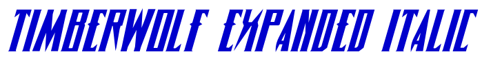 Timberwolf Expanded Italic шрифт